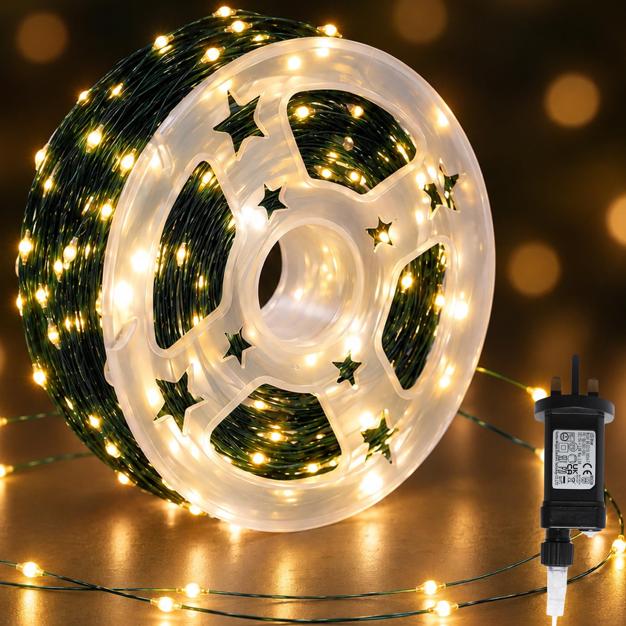 NovaFloat Christmas Fairy Lights, 50M 1000LED, Warm White