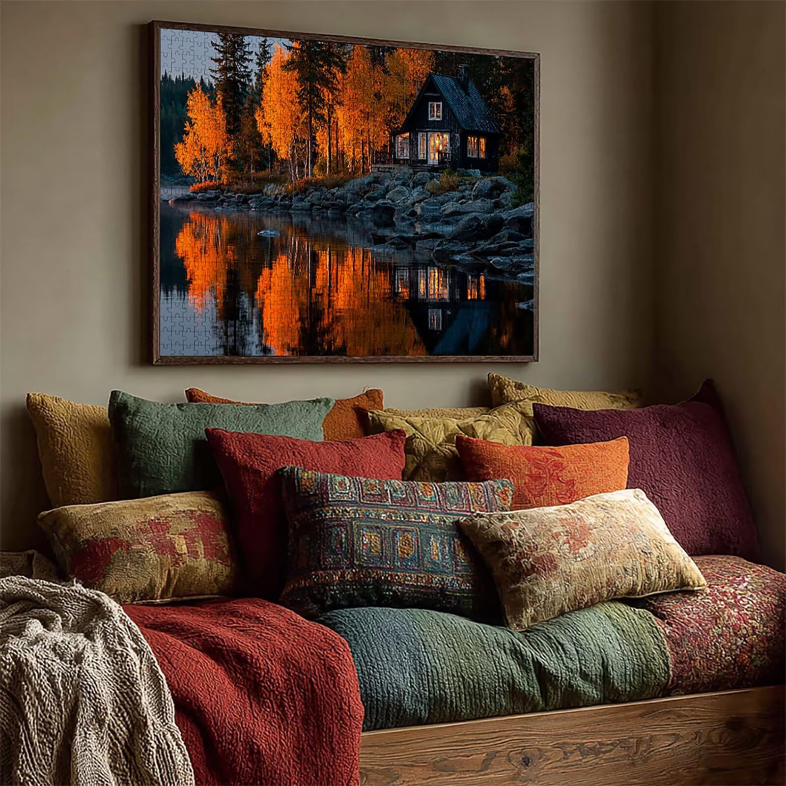 Kabine Holz Puzzles 179x105cm, Baum Jigsaw Puzzles 6000 Teile für Erwachsene Mit Box, EIN Herausforderndes Rätsel Game, Farbenfrohes Legespiel, Geeignet für die meisten Gruppen, Geschenke, 2-4014