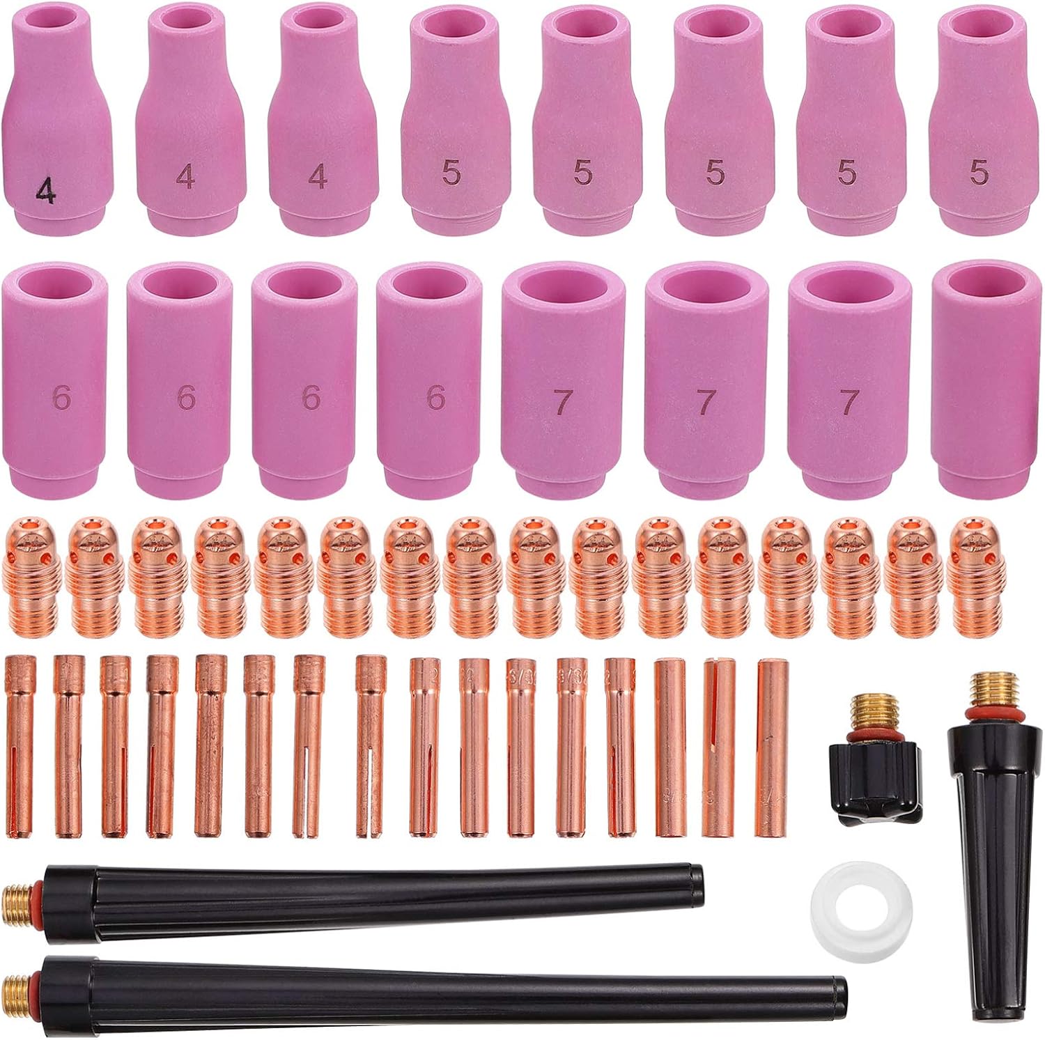 FAVOMOTO 1set Welding Torch Kit Copper Argon Arc Nozzle Clips for Holders for Precision Welding Gas