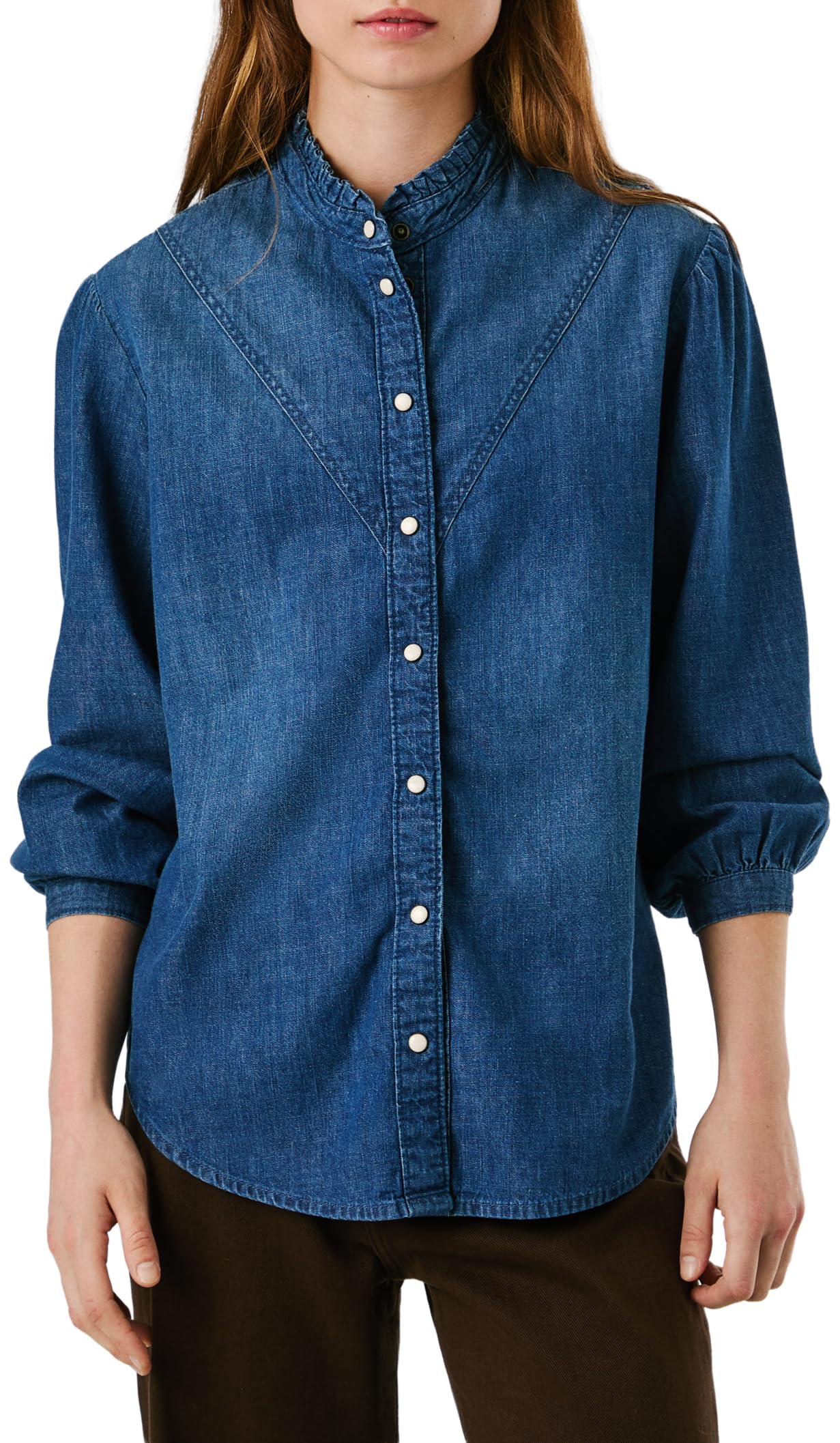 Pepe Jeans Regular Denim Blouse Camicia Donna (Pacco da 1)