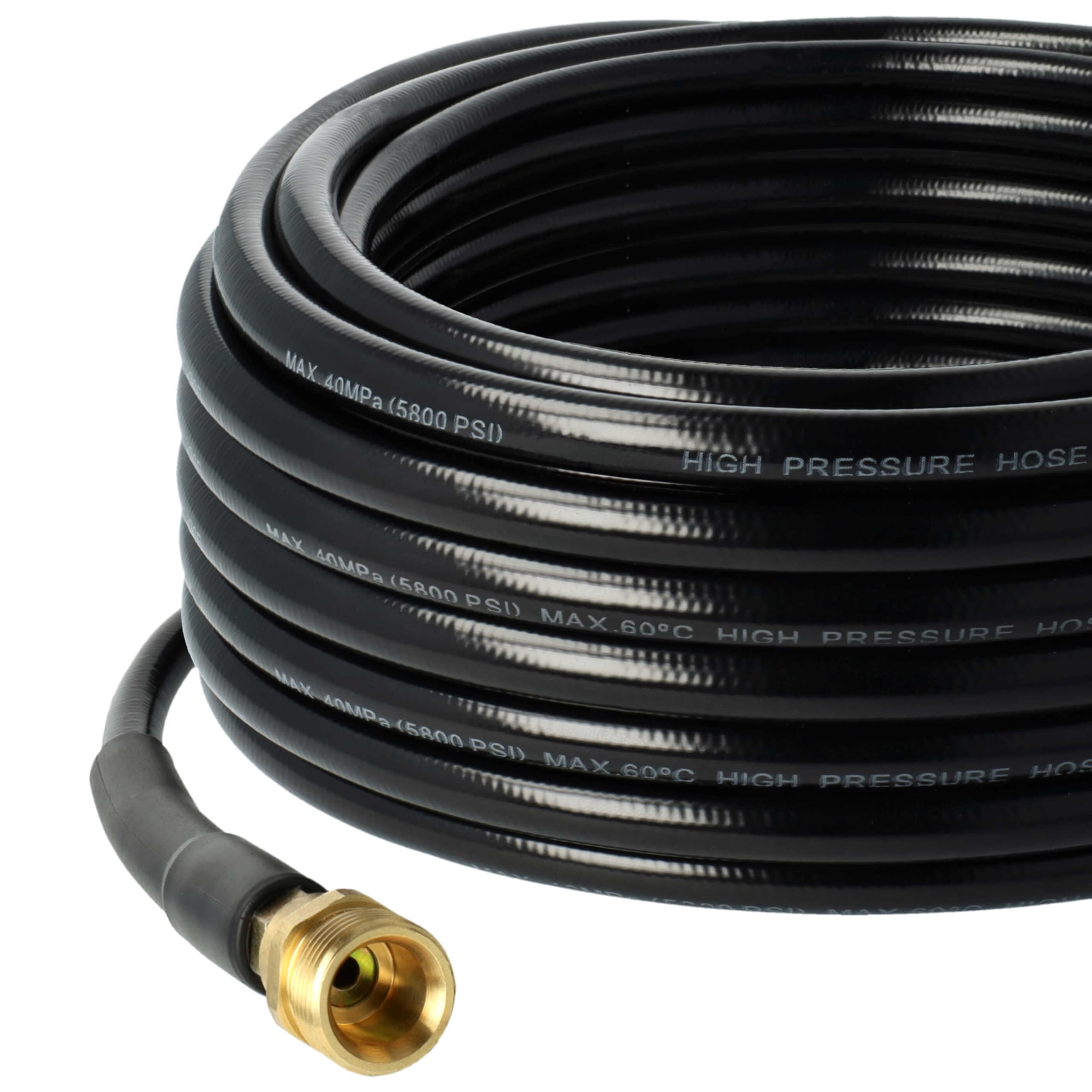 vhbw prolunga tubo flessibile da 20 m compatibile con Kärcher K4, K 330 M, K 300M-PL-HORNBACH idropulitrice con attacco filettato M22 x 1,5 nero