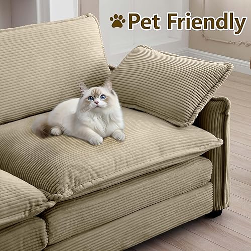 Miniatura 8 de Sofás seccionales de 115 pulgadas para sala de estar, sofá modular en forma de L con diván, sofá moderno con otomana para apartamento, espacio