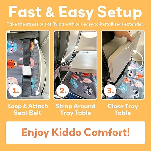 Miniatura 7 de Extensor de cama y asiento de avión para niños pequeños, cama de avión acogedora y fácil de instalar para niños, de 1 a 4 años