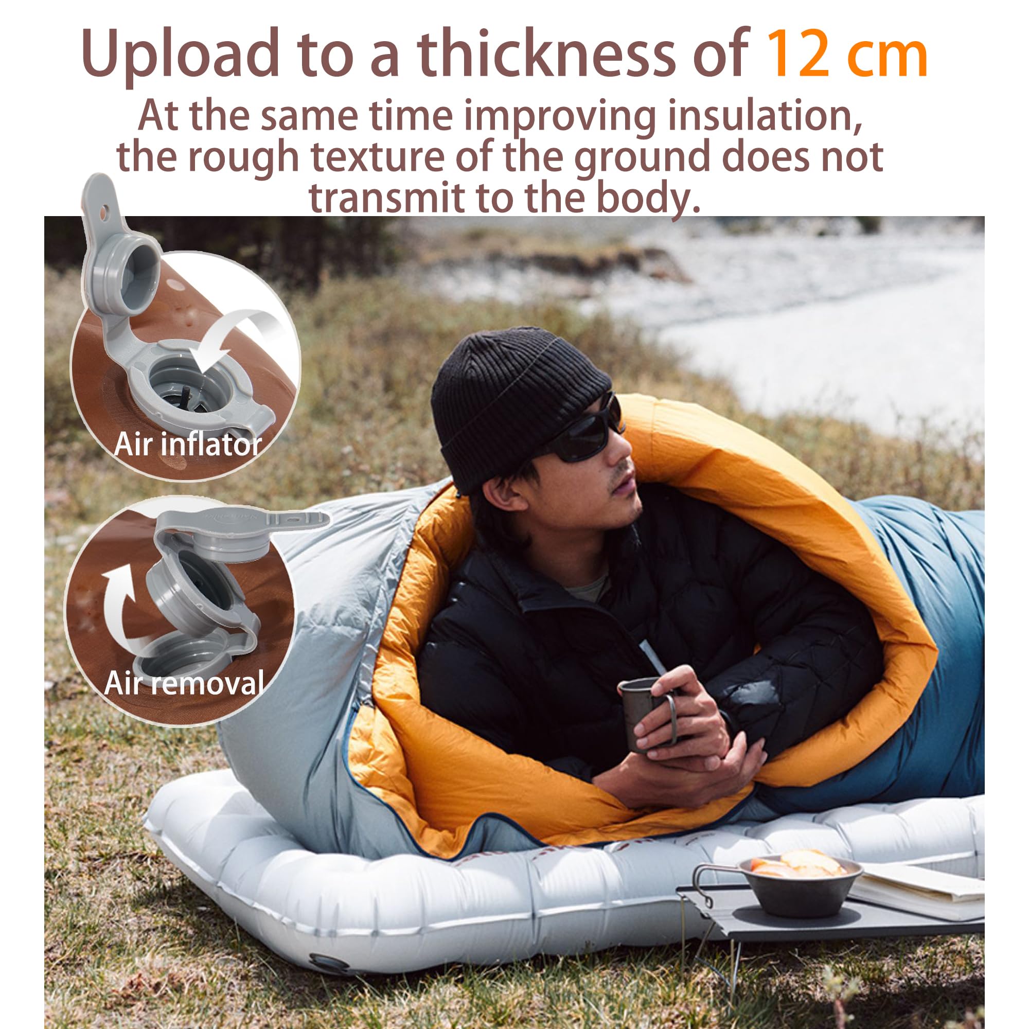 Naturehike Camping-Matratze R8.8 Isolierung,12cm Dicke,bis -30°C nutzbar