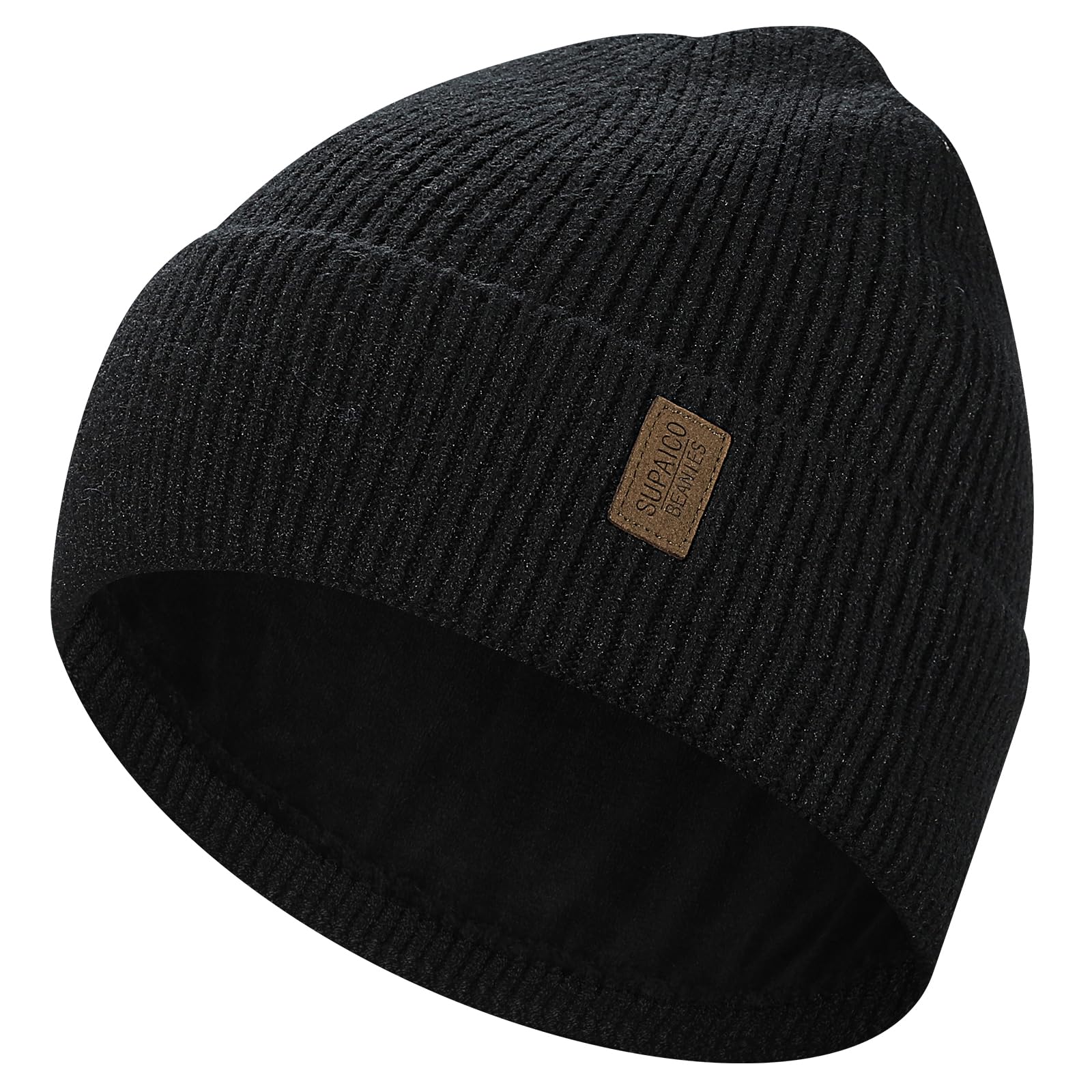 Supaico Winter Beanie Hat for Men Women Fleece Lined Knit Beanie Soft Cuffed Thick Warm Beanie Hats Unisex