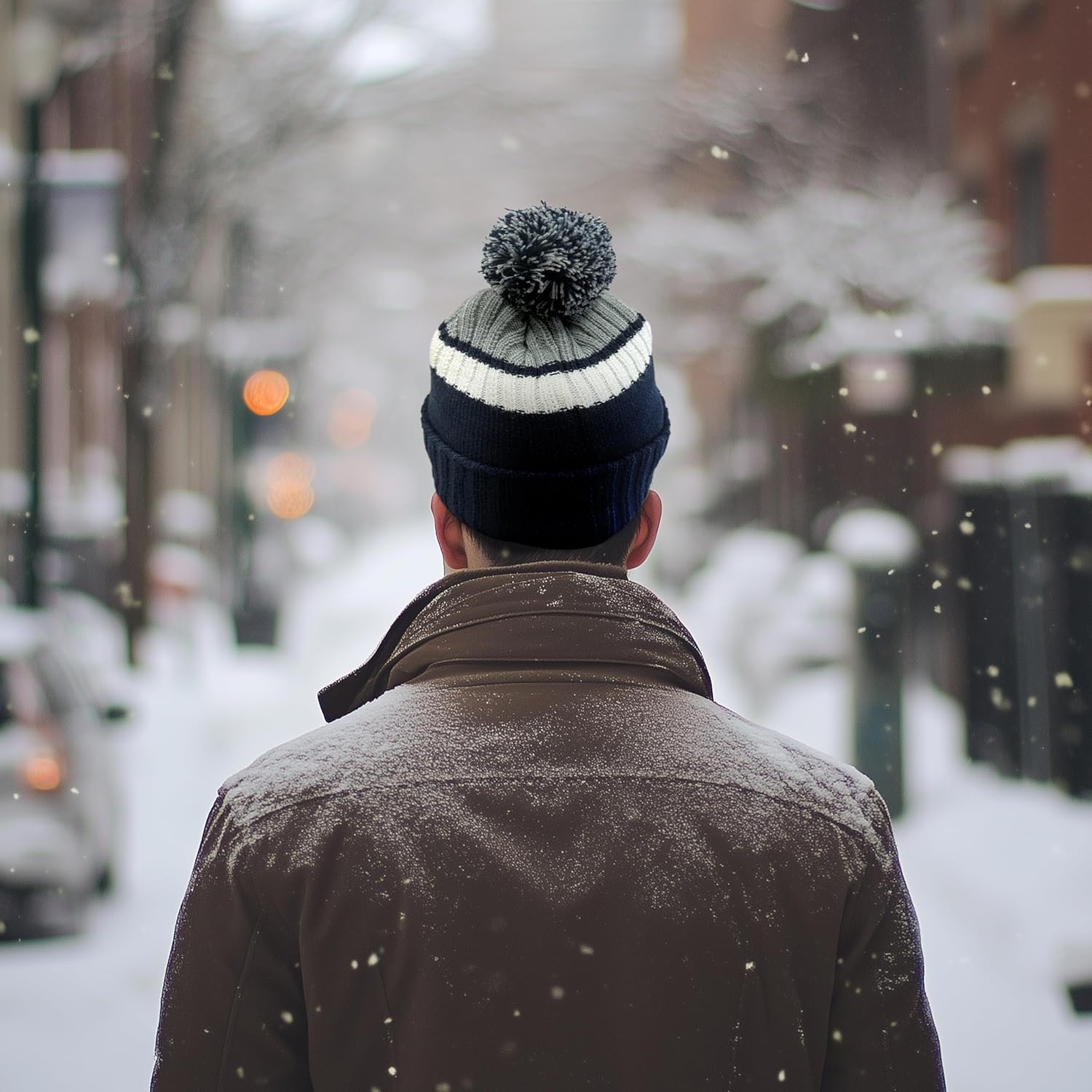 Football City Beanie 2025 Fashion Knit Pom-Pom Hat Soft Headwear Cuffed Winter Hat Sport Fans Gift for Men Women Kids - Image 4