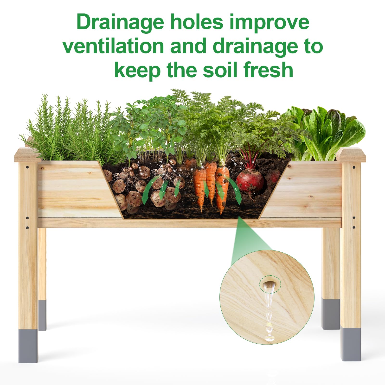 MIXC Raised Garden Bed - Durable Outdoor Planter -5