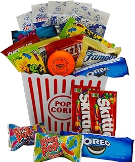 Ultimate Movie Night Gift Bundle Care Package, Easter Basket, Christmas with Popcorn, Candy, Cookies Plus Snack Better Str...