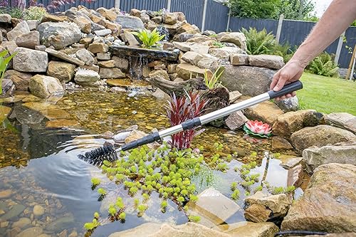 Miniatura 7 de PondH2o Water Garden - Cepillo para estanque de peces Koi con mango telescópico de 70 pulgadas, cepillo para limpieza y mantenimiento de estanques