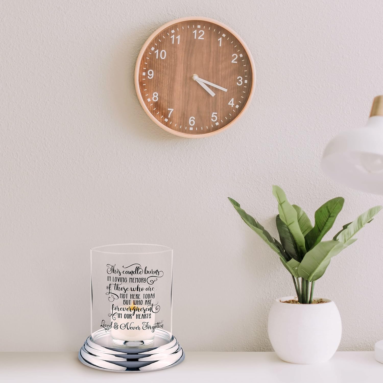 Buy Candle Holder in Memory of a Loved One, Glass Memorial Candle Holder, Unique Sympathy Gifts