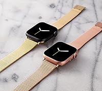 Vista 6 de Anne Klein Correa de acero inoxidable para Apple Watch, segura, ajustable, correa de repuesto para Apple Watch, se adapta a la mayoría de muñecas