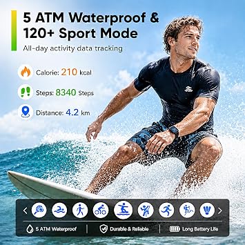Smart Watch for Men/Women, Fitness Tracker with 120+ Sport Modes