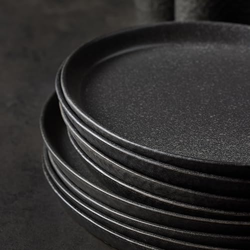 Miniatura 5 de Stone by Mercer Project KATACHI - Juego de vajilla de gres de 32 piezas, color carbón