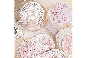 60 Piece Doily Lace Paper for Crafts Lovers