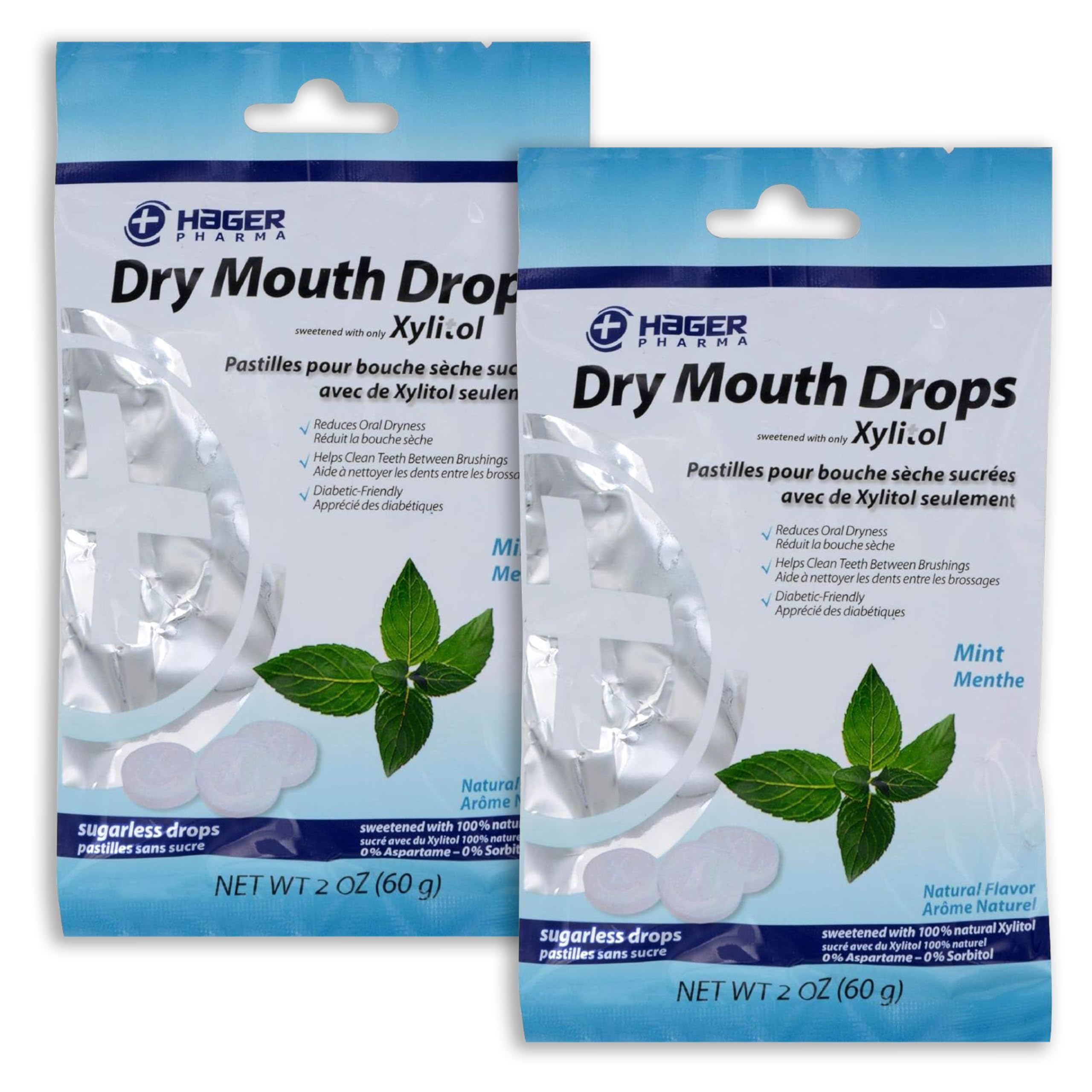 Amazon.com: Hager Pharma Dry Mouth Drops - Menta - Sin gluten - 2