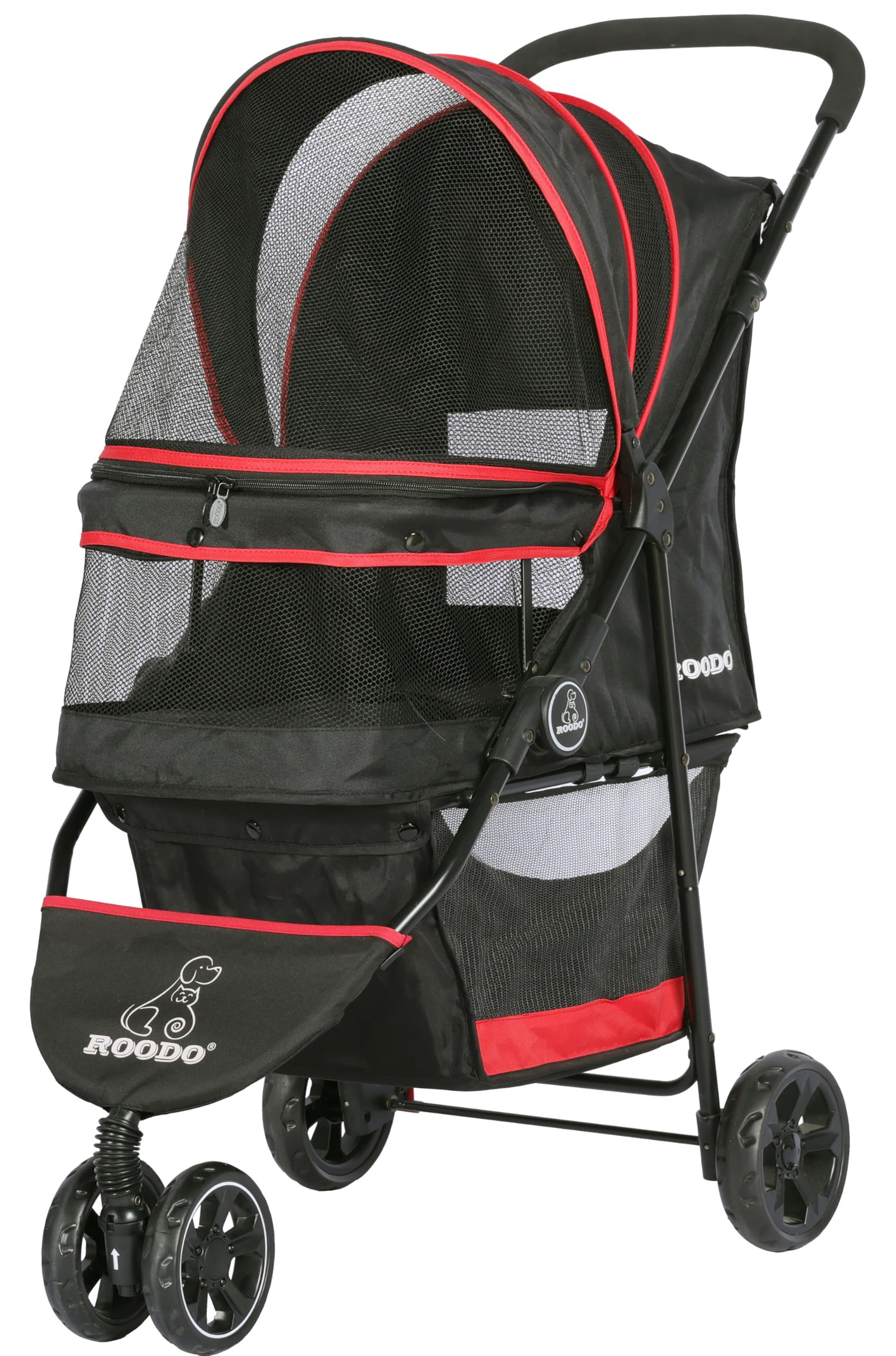 ROODOペットカート Amazon.com: ROODO 4 Wheel Dog Cat Pet Stroller Best Lightweight