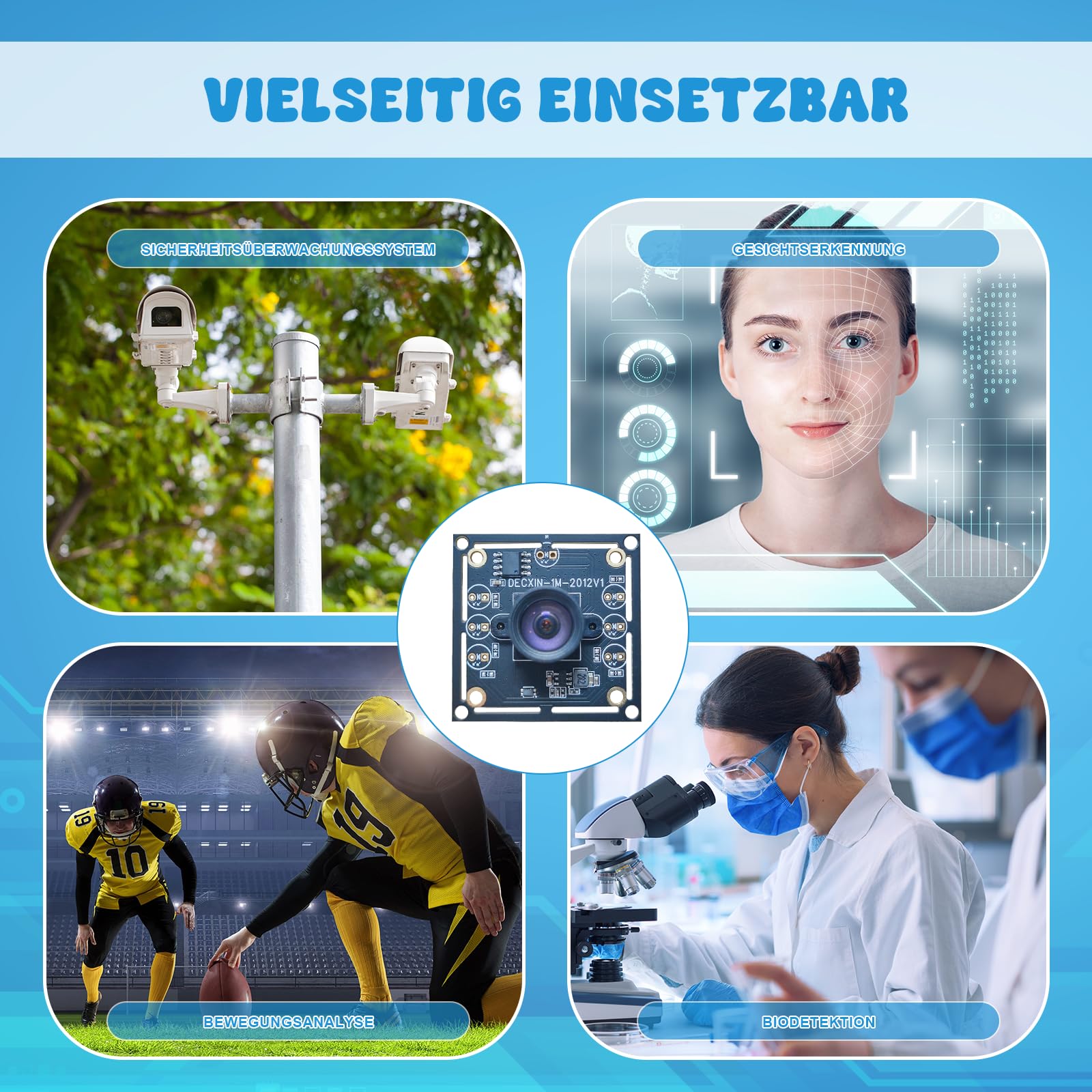 OV9732 Kameramodul,3 STK 100-Grad-Kameramodul, Höchste Auflösung 1280 X 720, 30 Fps, Gesichtserkennung Bilderfassung Kabel USB2.0 für autodarts Dart Kamerasystem