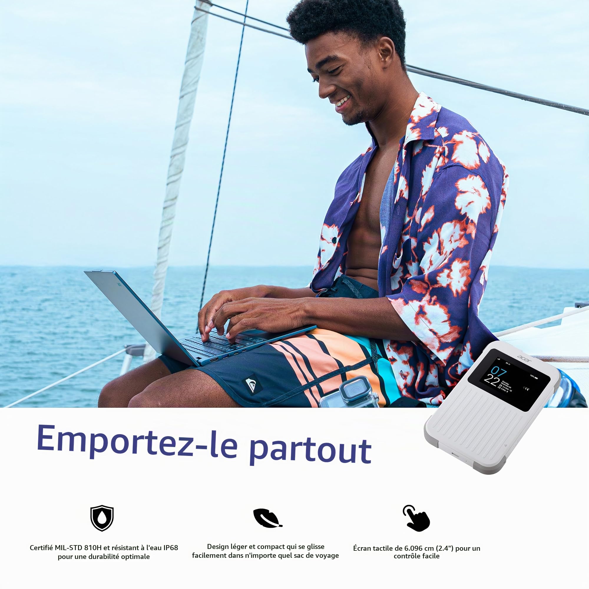 Acer Connect Enduro M6E 5G 20GB Hotspot (FF.G2VTA.002)