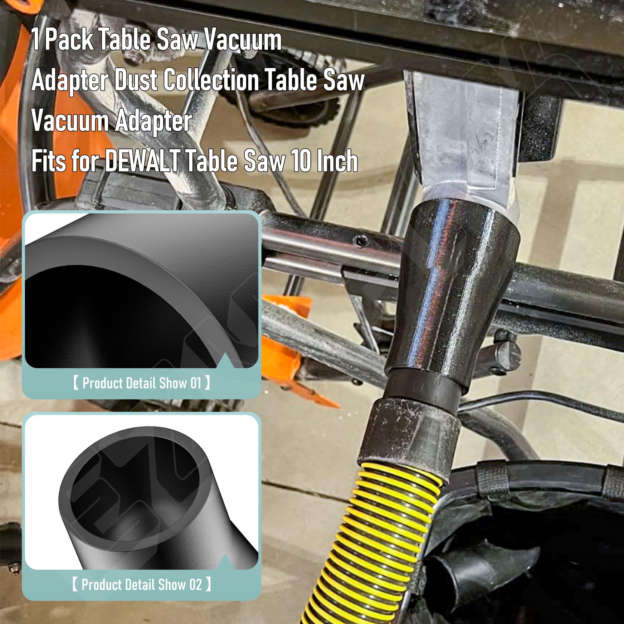 DEWALT Table Saw Vacuum Adapter - Easy Install -3 DEWALT Table Saw Vacuum Adapter - Easy Install -3
