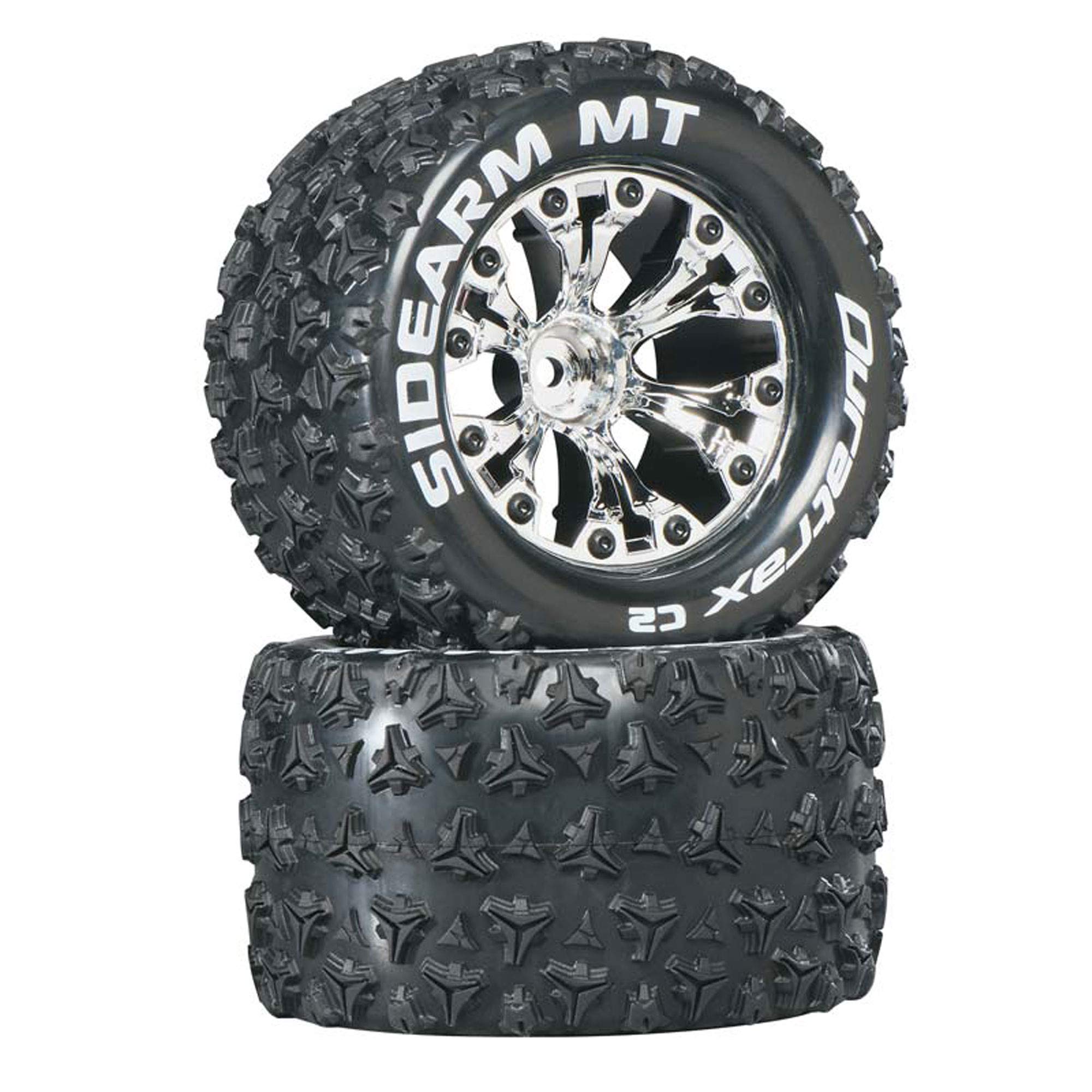 Duratrax Sidearm MT 2.8 Truck 2WD Mounted Rear C2 Wheels (2-Piece), Black — view 5