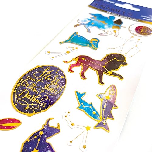 Miniatura 5 de Paper House Productions Sticky Pix Celestial Stargazer - Juego de 2 rollos de cinta adhesiva decorativa Washi para álbumes de recortes y manualidades