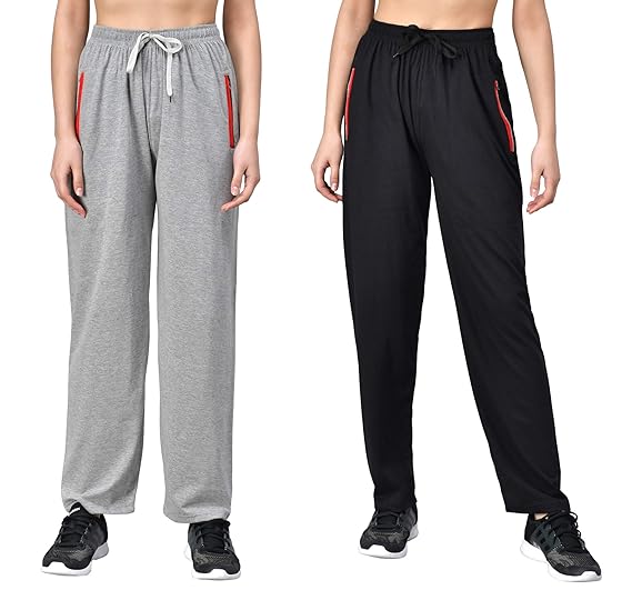 Women's Relaxed Fit Cotton Trackpants And