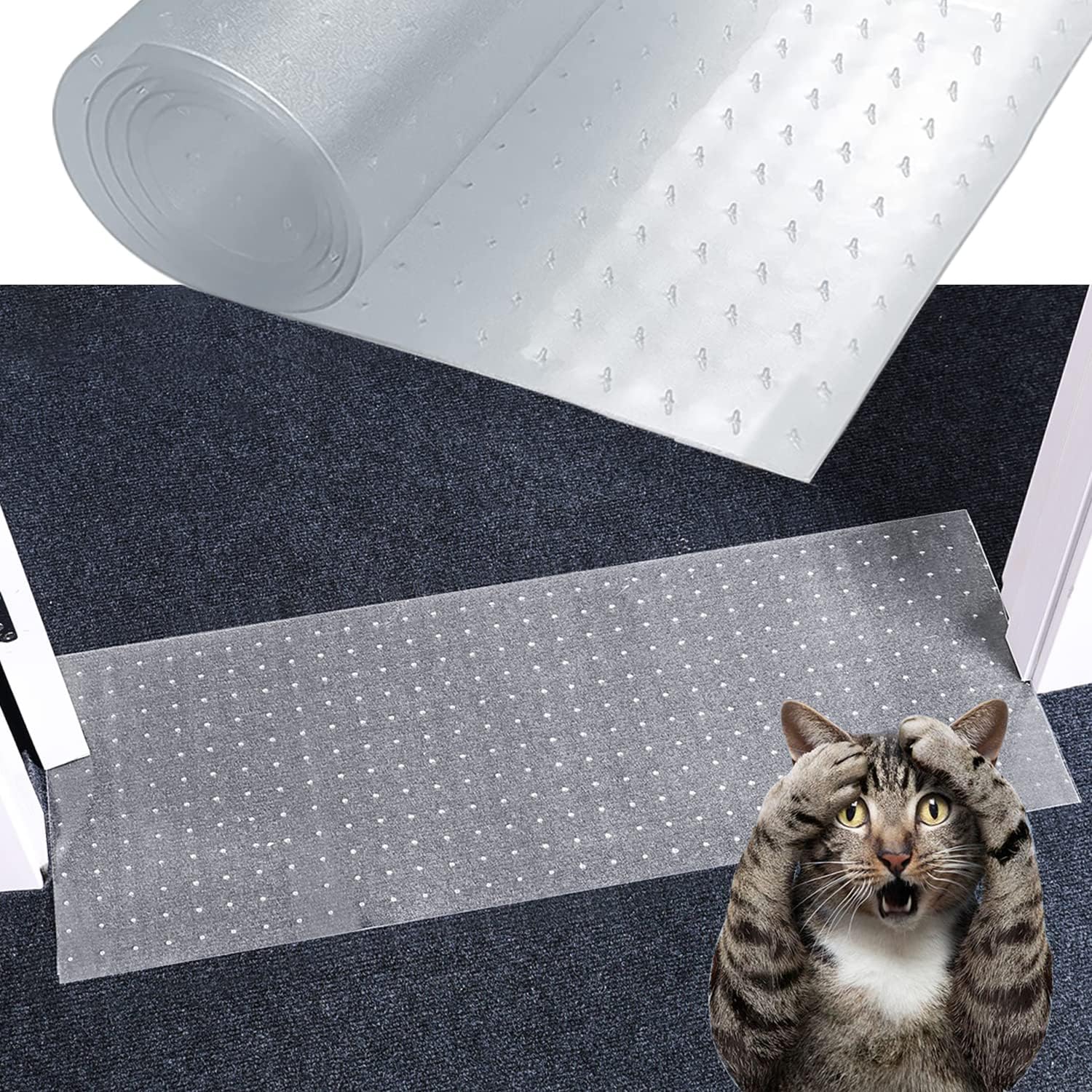 8.2Ft Cat Carpet Protector,DIY Non Slip Carpet Protector
