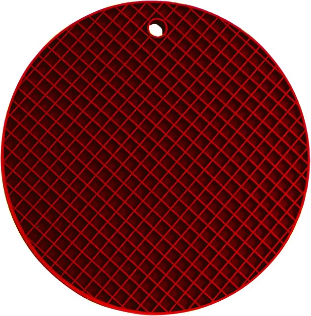 Descanso de Panela Silicone Redondo 18cm Vermelho Bordô - YPN05- Yangzi