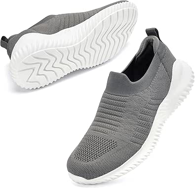 Akk Walking Shoes for Women - Slip on Memory Foam Lightweight Sneakers