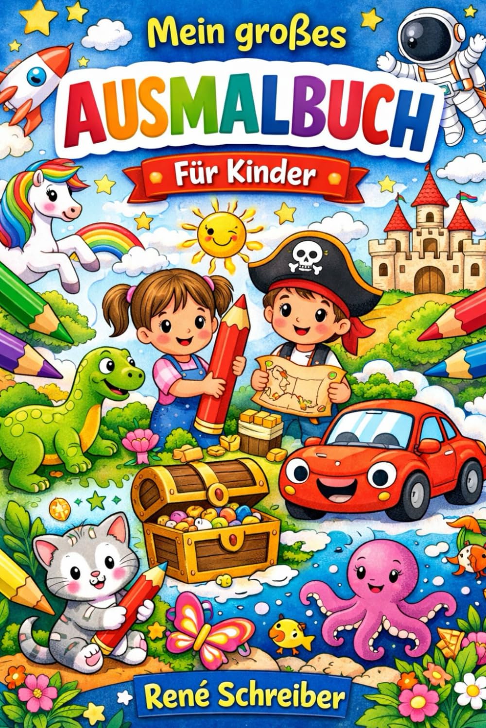 Mein großes Ausmalbuch für Kinder: mit diversen Ausmalbildern