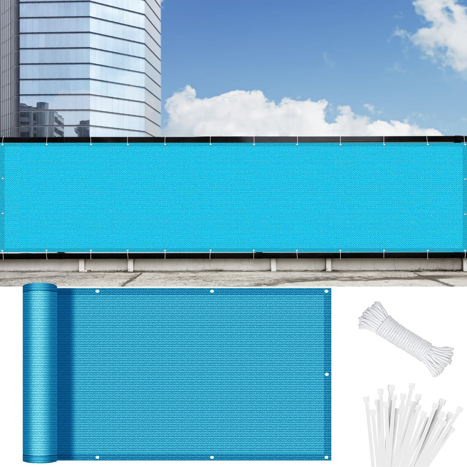 Brise vue balcon extérieur contre le vent et soleil en HDPE robuste