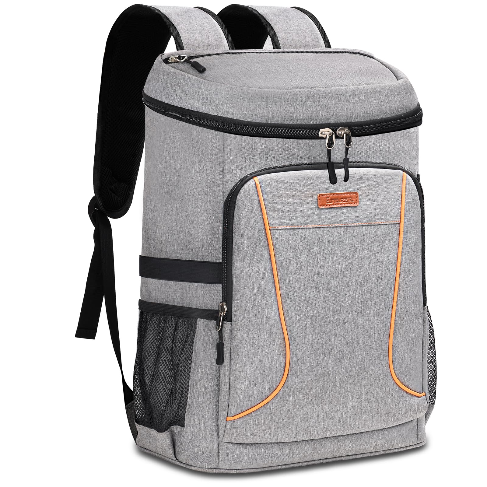 Estarer Sac à dos isotherme, 35 l, étanche, avec décapsuleur, pour le camping, la randonnée et la plage, gris clair