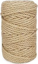 Leecogo Cuerda de yute de 4 mm, 164 pies, resistente y gruesa, para jardinería, manualidades, embalaje, reciclaje y decoración del hogar, color marrón