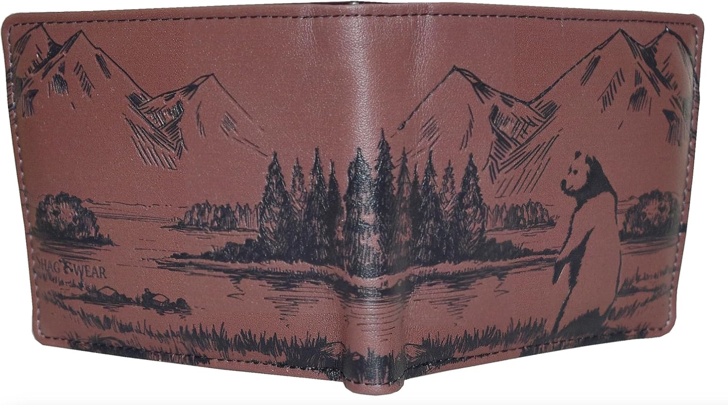 Shag Wear Bear Paw Eagle Billfold Wallet for Men Navy Blue image 3