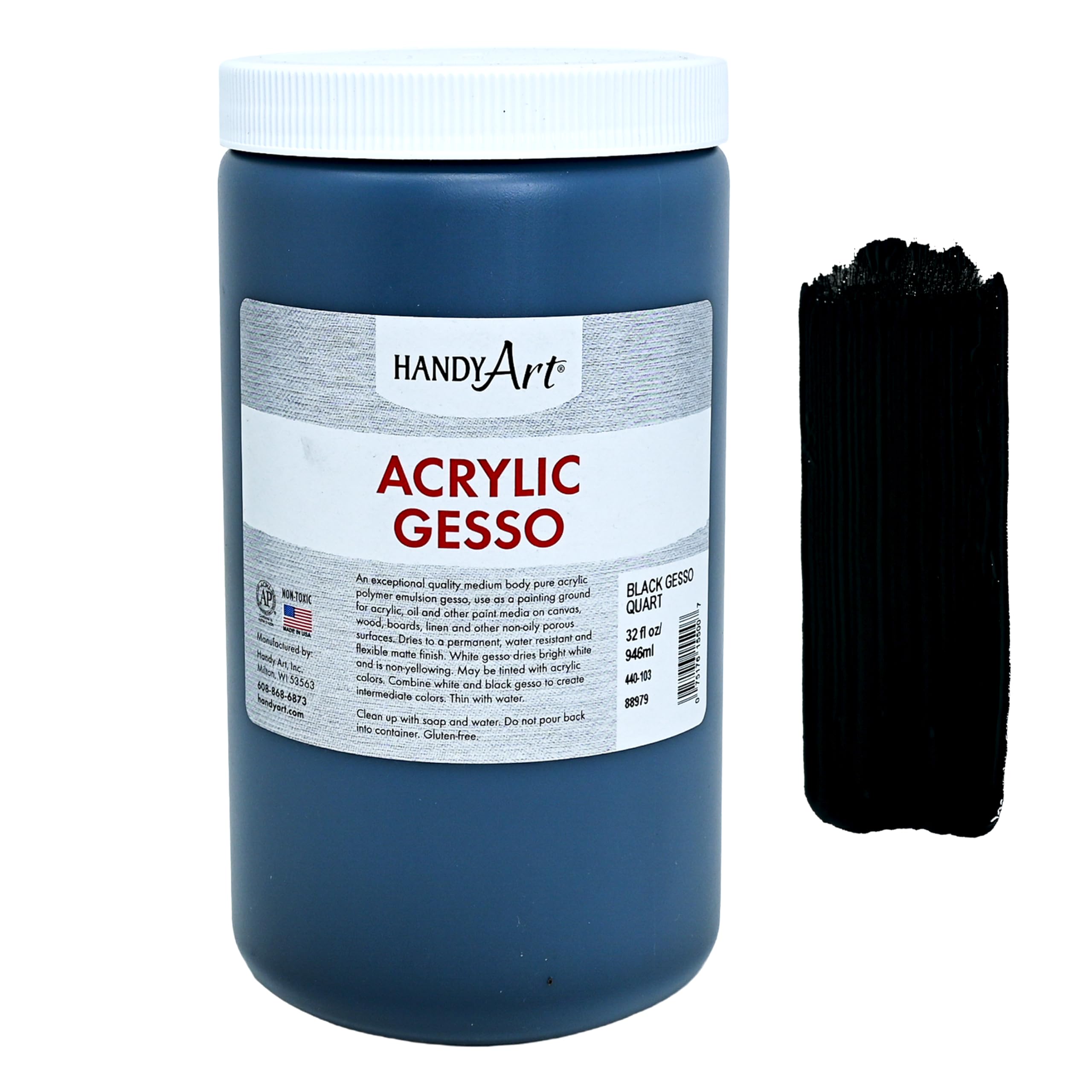 Handy Art Student Acrylic 32 ounce, Black Gesso