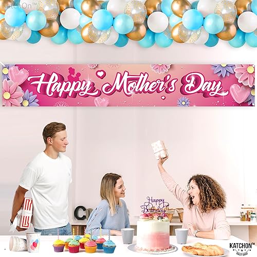 Miniatura 5 de KatchOn, Pancarta extragrande para el día de la madre, 120 x 20 pulgadas, letreros para el día de la madre, decoraciones del día de la madre para