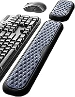 Vista 16 de Vaydeer Reposamuñecas para teclado y mouse, almohadilla ergonómica de soporte de muñeca para computadora, cojín de brazo de espuma viscoelástica