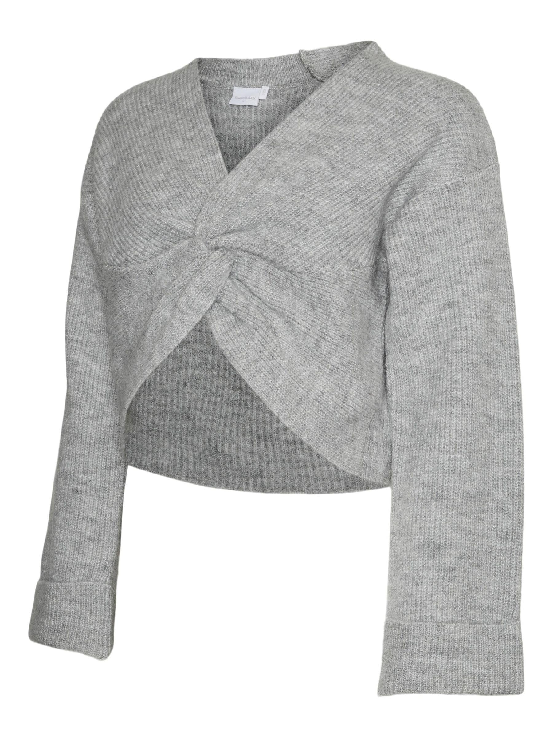 MAMALICIOUS Damen Mlsvala L/S Crop Knit Top A. Pullover (1er Pack)