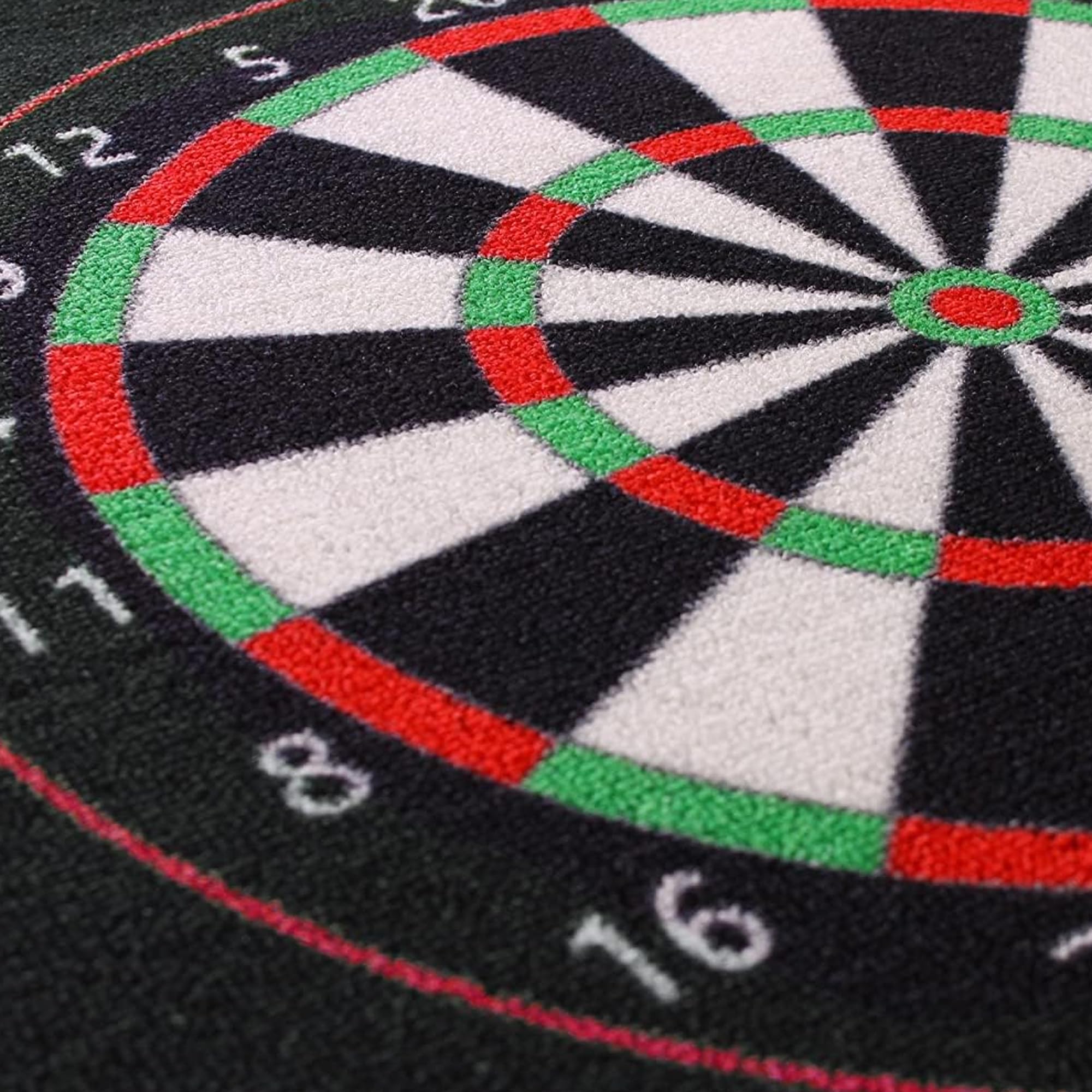 Kingpower Dartteppich mit Abwurflinie, Dart Zubehör mit Motiv, Dartmatte mit Oche, pflegeleichter Teppich rutschfest