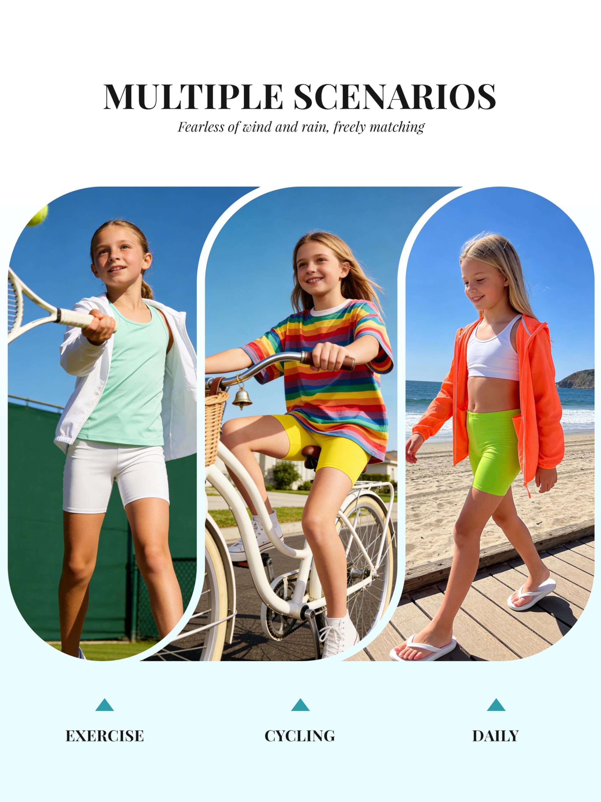 16er Pack Mädchen-Radlerhosen als Unterziehshorts Weiche Multifunktions-Shorts für Tanz und Sport