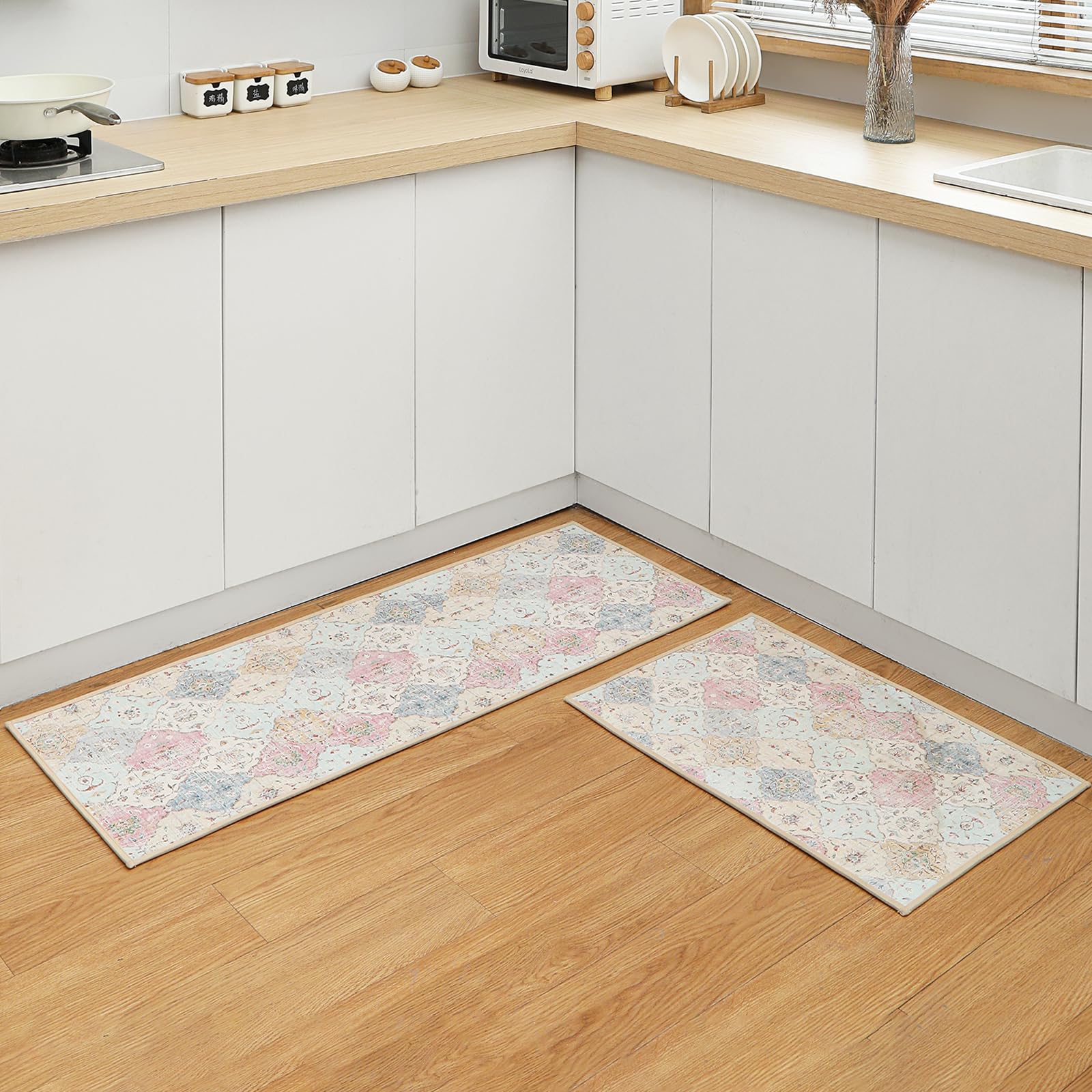 Nestiva Boho 2PCS Kitchen Rug Set, 18