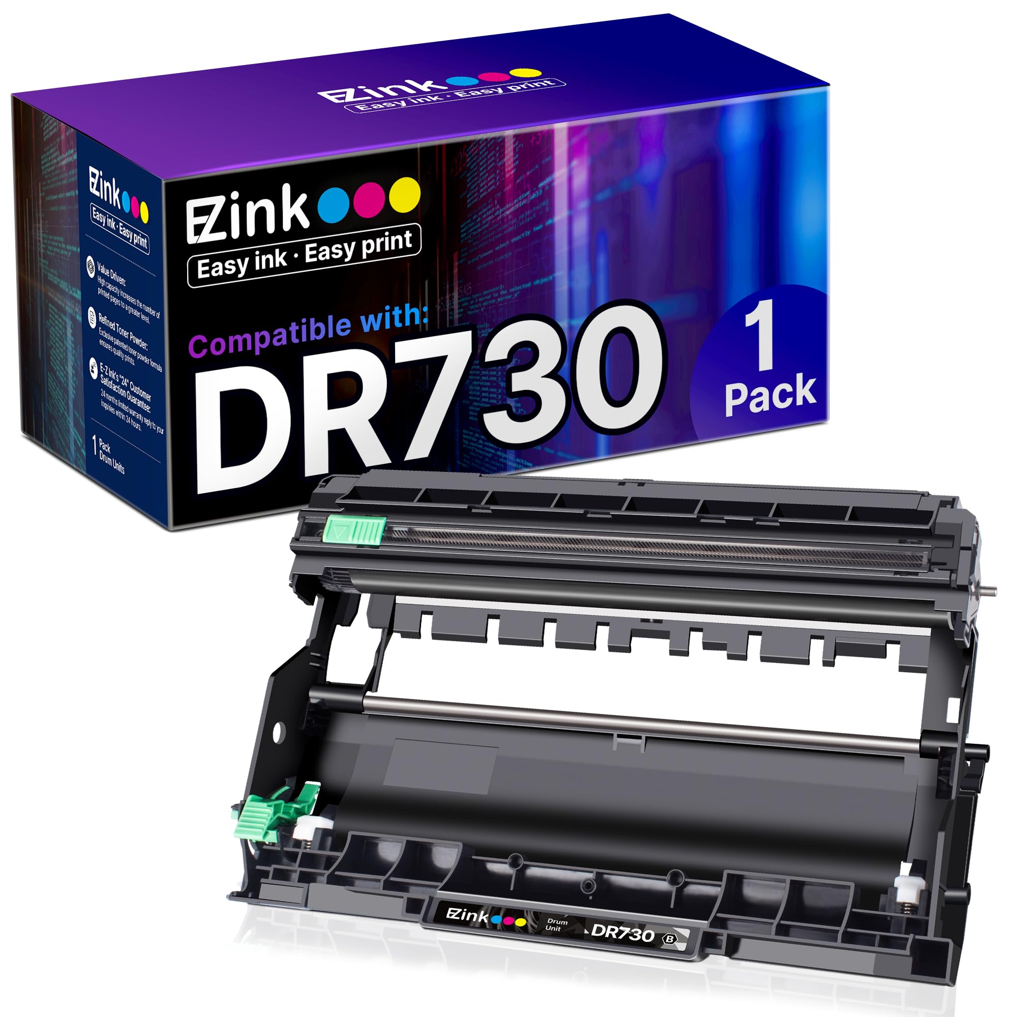 E-Z Ink Compatible Drum Unit Replacement for Brother DR 730 Drum Unit Compatible with HL-L2350DW HL-L2395DW HL-L2390DW HL-L2370DWXL MFC-L2750DW MFC-L2710DW DCP-L2550DW Printer (1 Drum Not Toner)