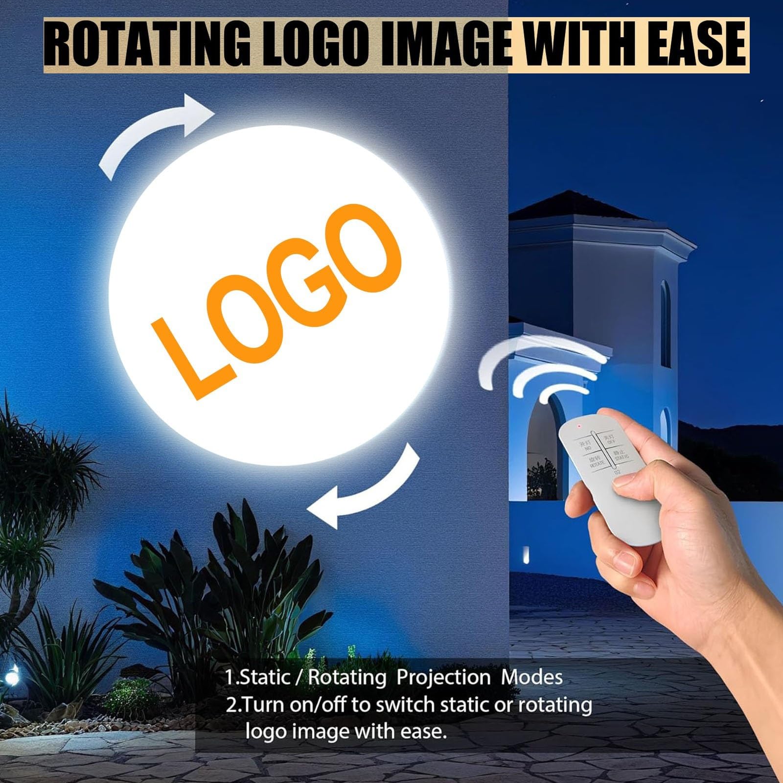 Proiettore LED GOBO Con Logo Personalizzato Con GOBO In Vetro Personalizzato Gratuito, Impermeabile for Ingresso Di Negozi Commerciali(Color,35 Watts)