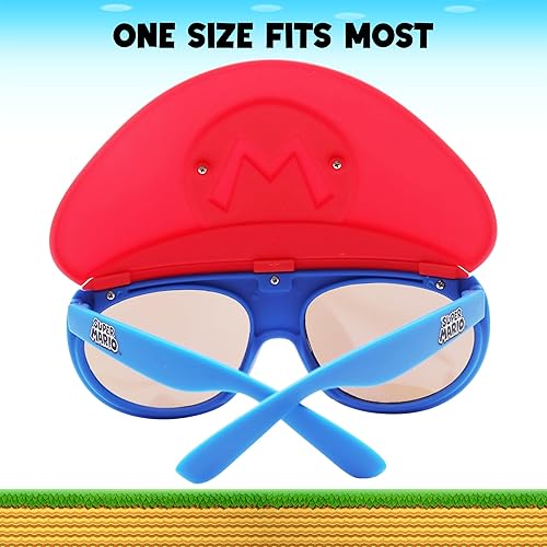 Miniatura 54 de Sun-Staches Gafas de sol oficiales de Super Mario Mario Luigi Peach Bowser Yoshi Wario o Waluigi accesorio de disfraz Se adapta a la mayoría