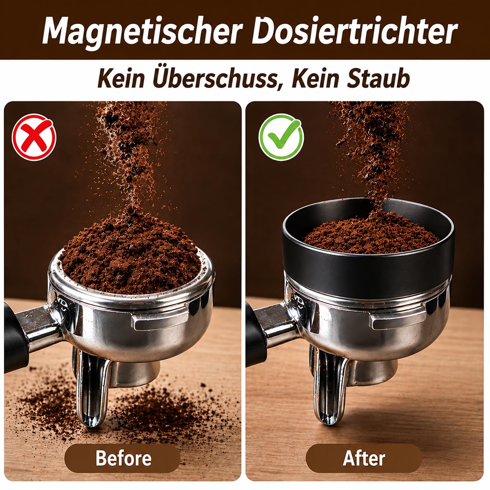 54 mm Espresso Zubehör Set 7-teilig – Barista Zubehör & Tamper Set mit Tamperstation aus Sapeleholz, Tamper, Kaffee Distributor, WDT Tool, Dosierring & Puck Screen für Sage/Breville Siebträger