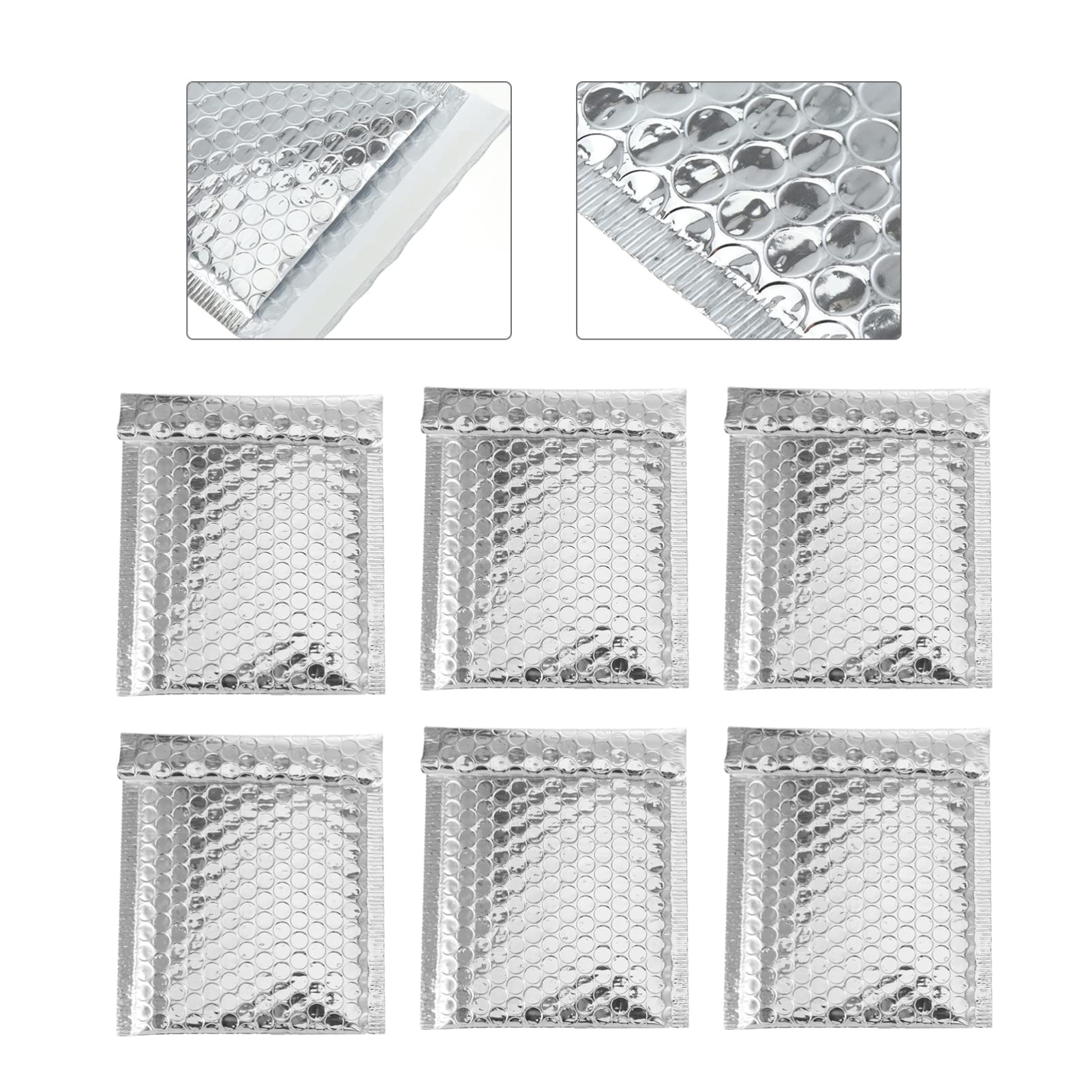 Gatuida Enveloppes à Bulles Argentées Pochettes Rembourrées en Makrofol 100 Auto-scellantes pour Emballage et Expédition Adaptées aux Cosmétiques et Accessoires