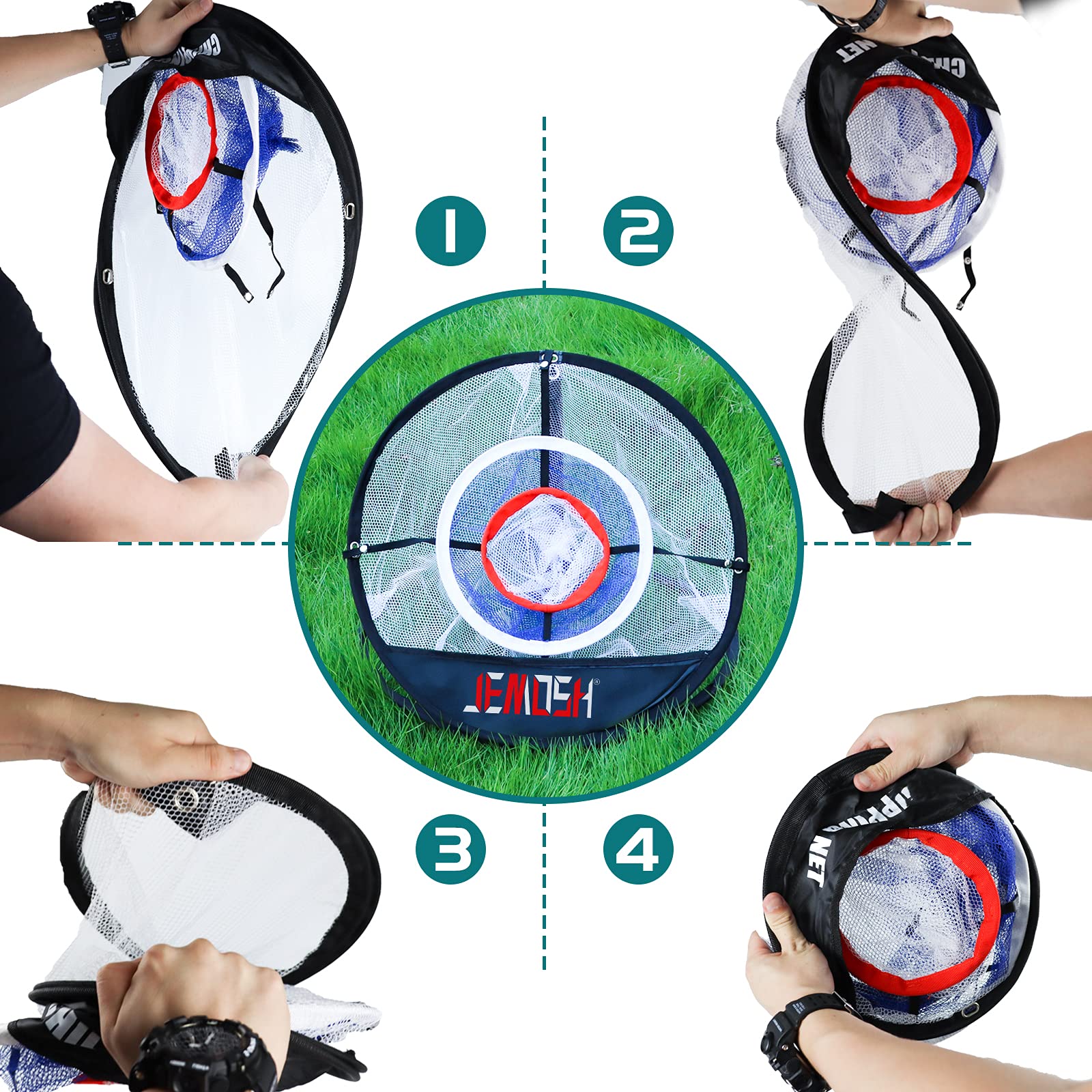 JEMOSH 10x7ft & 20x20in Golf Practice Hitting Training Chipping Aids