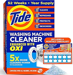 Tide Washing Machine Cleaner 52 Week Supply with Oxi for ...