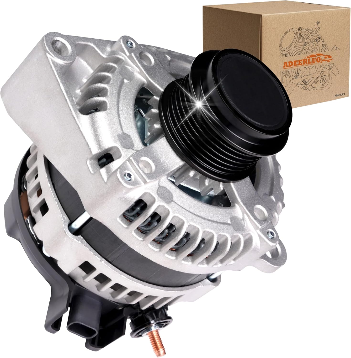 Upgraded High Output Alternator For/Chevy Silverado 1500 2500 3500 Express Suburban Tahoe 2015-2019 For/GMC Sierra 1500 2500 3500 Savana Yukon For/Cadillac Escalade 6-Groove150A 12V 84143543