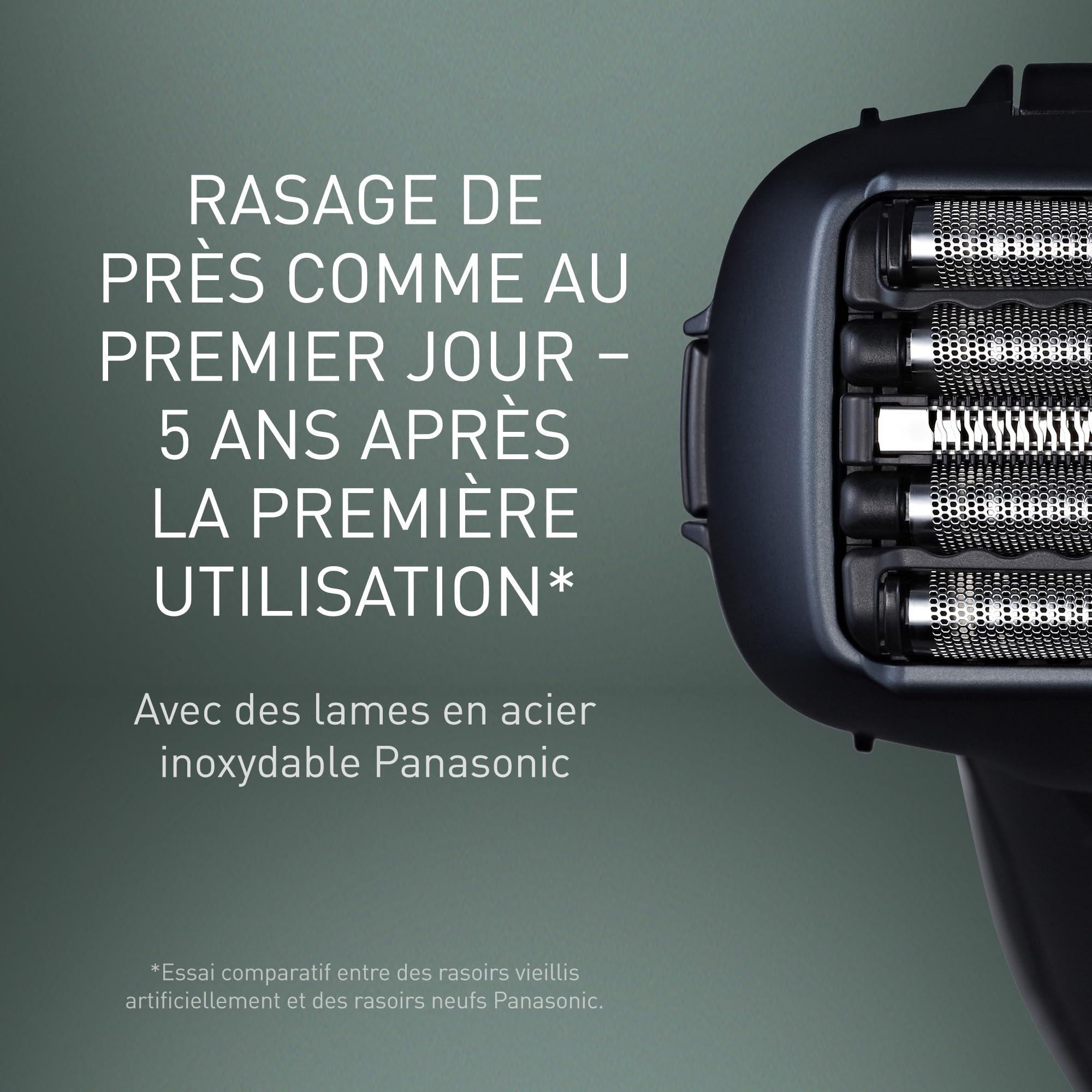 Panasonic Series 800 Personalcare ES-LV97 Rasoir 5 Lames dont 2 de finition externes Wet & Dry 5 accessoires 50 min d'autonomie 1 heure de charge Moteur linéaire Noir